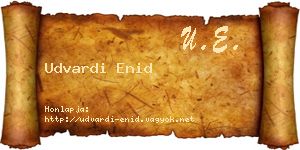 Udvardi Enid névjegykártya